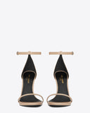 Saint Laurent Classic Jane Ankle Strap 105 Sandal in Powder Patent Leather