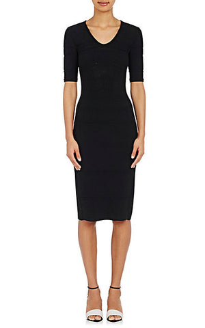 Narcisco Rodriguez Embossed-Stripe Dress