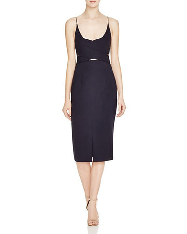 Ponte Angled Wrap Dress