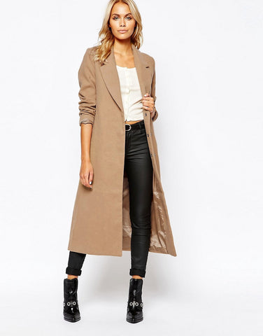 Boohoo Smart Tailored Long Line Coat