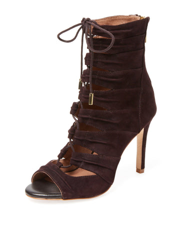 Anja Suede Lace-Up Bootie