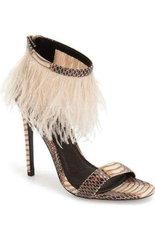 'Ravenous' Feather Sandal