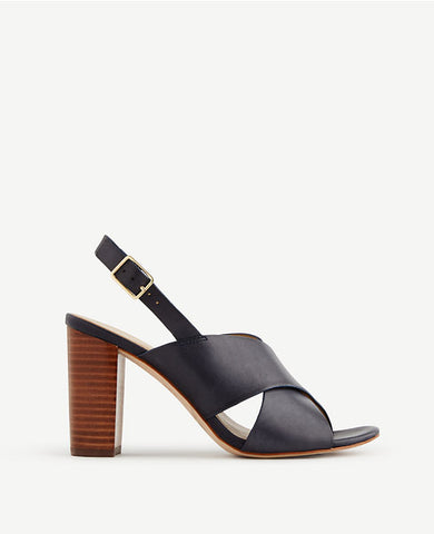 Louisa Block Heel Leather Sandals