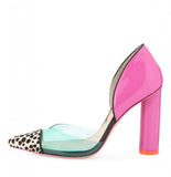 Jessica Colorblock Calf-Hair Pump