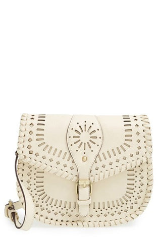 'Kianna' Perforated Faux Leather Crossbody Bag